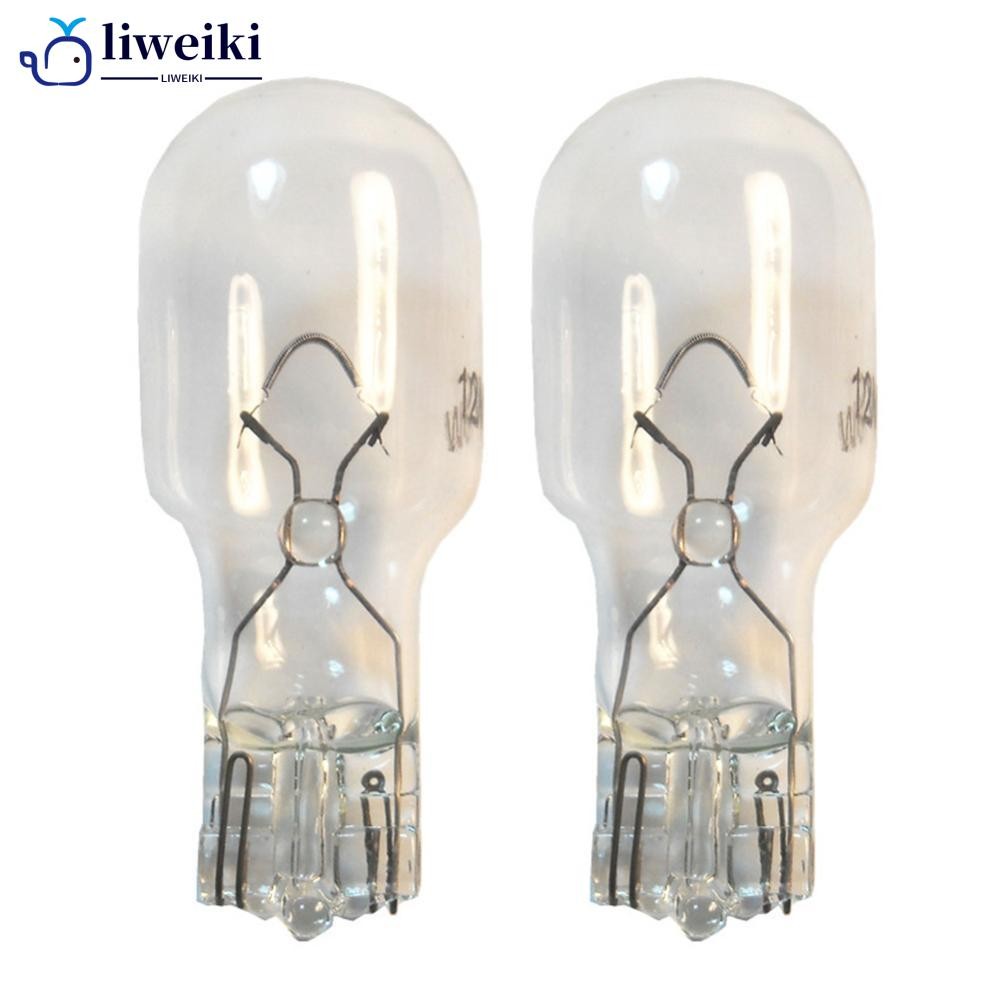 LIWEKI 2 ชิ้นกระจกรถยนต์ T15 W16W หลอดไฟฮาโลเจนภายในยานยนต์สีขาว/Amber Clear 12V M4R7