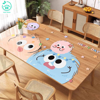 ผ้าปูโต๊ะ PVC แบบใสพิเศษ เกรดพรีเมี่ยม ลวดลายการ์ตูน กันน้ำม…