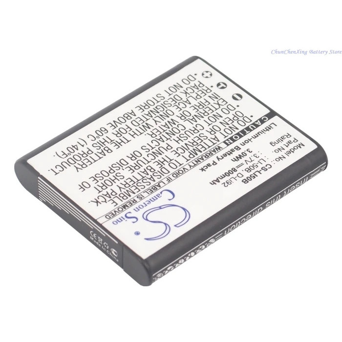 3.7V 800mAh แบตเตอรี่กล้อง D-Li92 สําหรับ PENTAX WG-4,X70,WG-2,WG1,WG-3, สําหรับ Olympus Tough 8010,