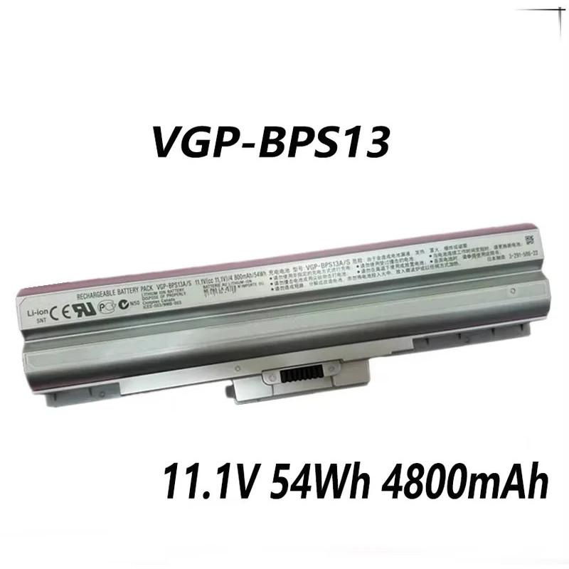 BP-BPS13 VGP-BPL13 VGP-BPS13A/S VGP-BPS13B/B 11.1V 54Wh 4800mAh แบตเตอรี่แล็ปท็อปสําหรับ Sony VGP-BP