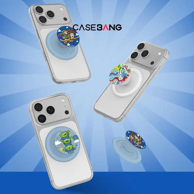 Casebang Magnetic Playful Heart Battle Series Pop Grip, ถอดออกได้, บางและน้ําหนักเบา, เข้ากันได้กับเคสแม่เหล็ก iPhone 12–17, ขาตั้งหลายมุม