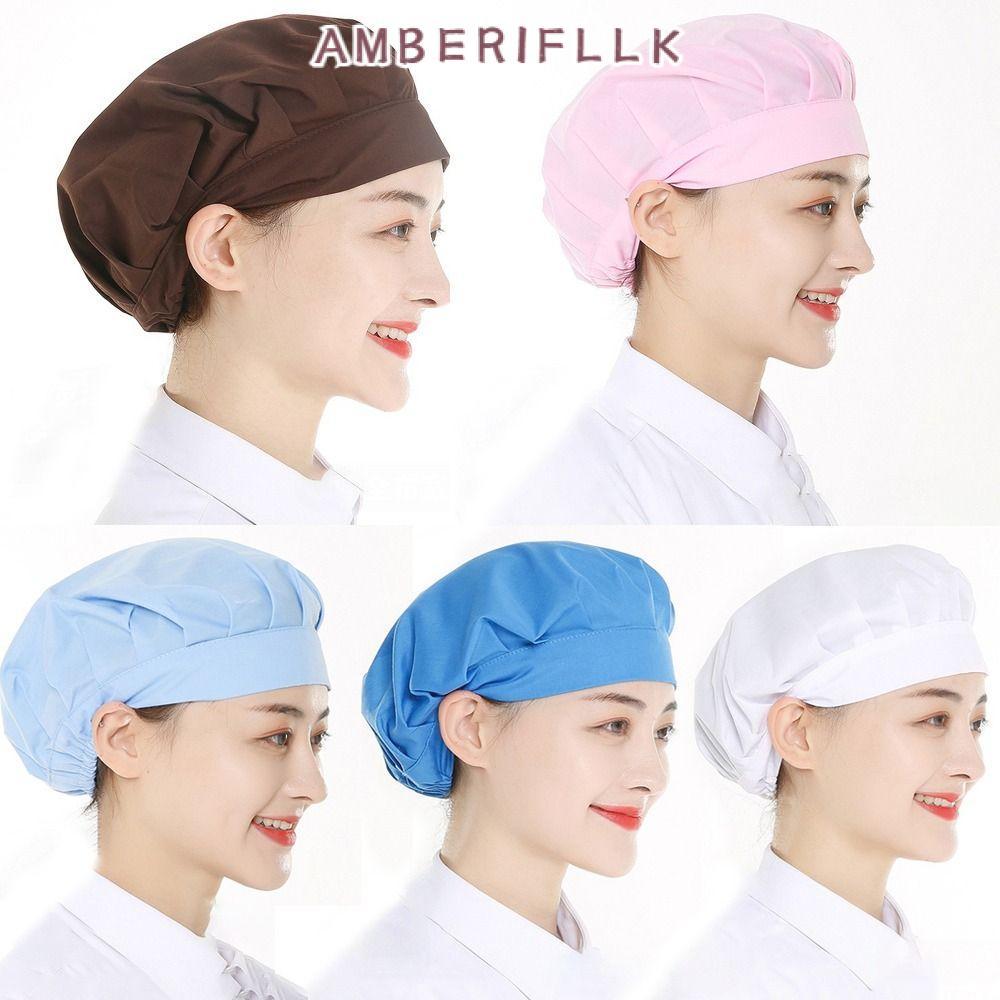 AMBER1FLLK Wrap Hair Hat, ที่คาดผมทํางาน Bundled Hair หมวกทํางานกันฝุ่น, อุปกรณ์เสริม บริการอาหาร Cotton Chef Cap Hotel