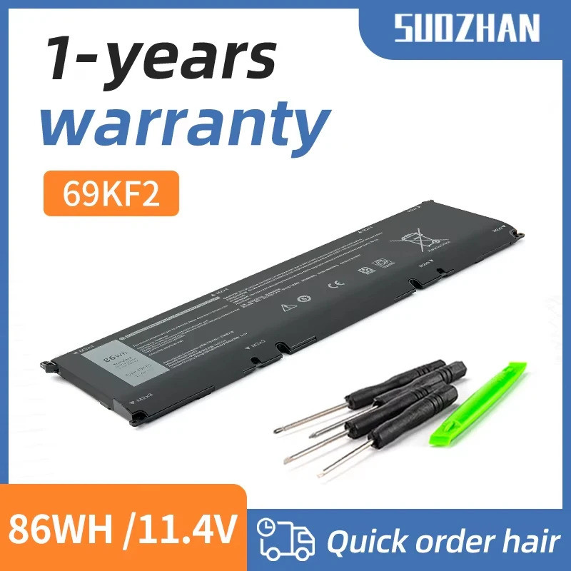 แบตเตอรี่ SUOZHAN เหมาะสําหรับ Dell Alienware, 69KF2, 8FCTC, 70N2F, Dell Alienware M15 M17 R3 XPS 15