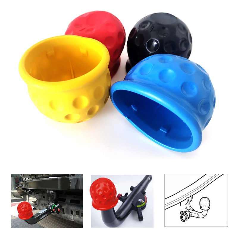 1PC Universal 50 มม.Tow Bar Ball ฝาครอบหมวก Trailer Ball ฝาครอบ Tow Bar หมวก Hitch Trailer Towball ป