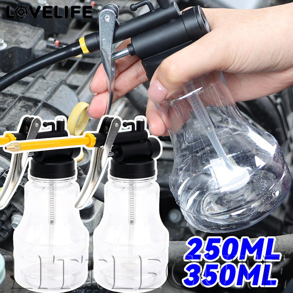 [AUTO&3C] 250ML/350ML - กระป๋องน้ํามันโปร่งใสแบบกดพร้อมเครื่องจ่ายน้ํามันพวยพลาสติกพร้อมหัวฉีดสั้นและยาวสําหรับจักรยานการบํารุงรักษารถจักรยานยนต์ /ราคาดี