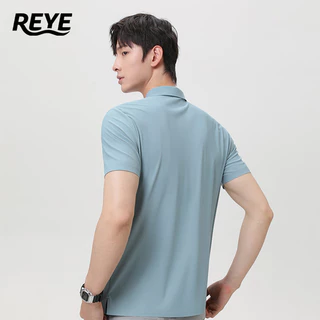 REYE เสื้อโปโลผู้ชาย แขนสั้น ผ้าไอซ์ซิลค์ ยืด4ทิศ แห้งไว ระบายอากาศดี ใส่ทำงาน ออกกำลังกาย