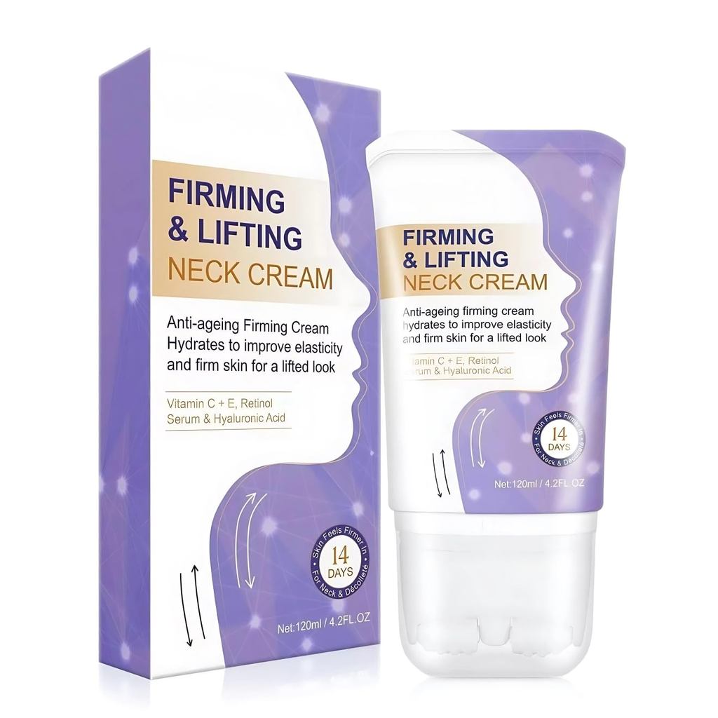 ครีมทาคอสําหรับกระชับและกระชับ – Natural Anti-Aging cream with Retinol Serum, Vitamin C+E & Hyaluron