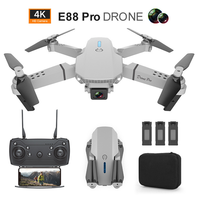 E88pro Drone Aerial กล้อง HD กล้องรีโมทคอนโทรลของเล่นเครื่องบิน 4K Dual เลนส์ E525 Quadcopter