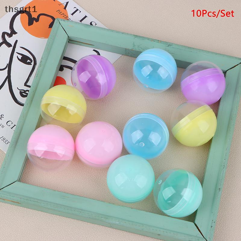 [TG1] 10 ชิ้น 45 มิลลิเมตรโปร่งใสสีสัน PP ของเล่นแคปซูลลูกบอลเซอร์ไพรส์สําหรับเครื่องจําหน่าย [TH]