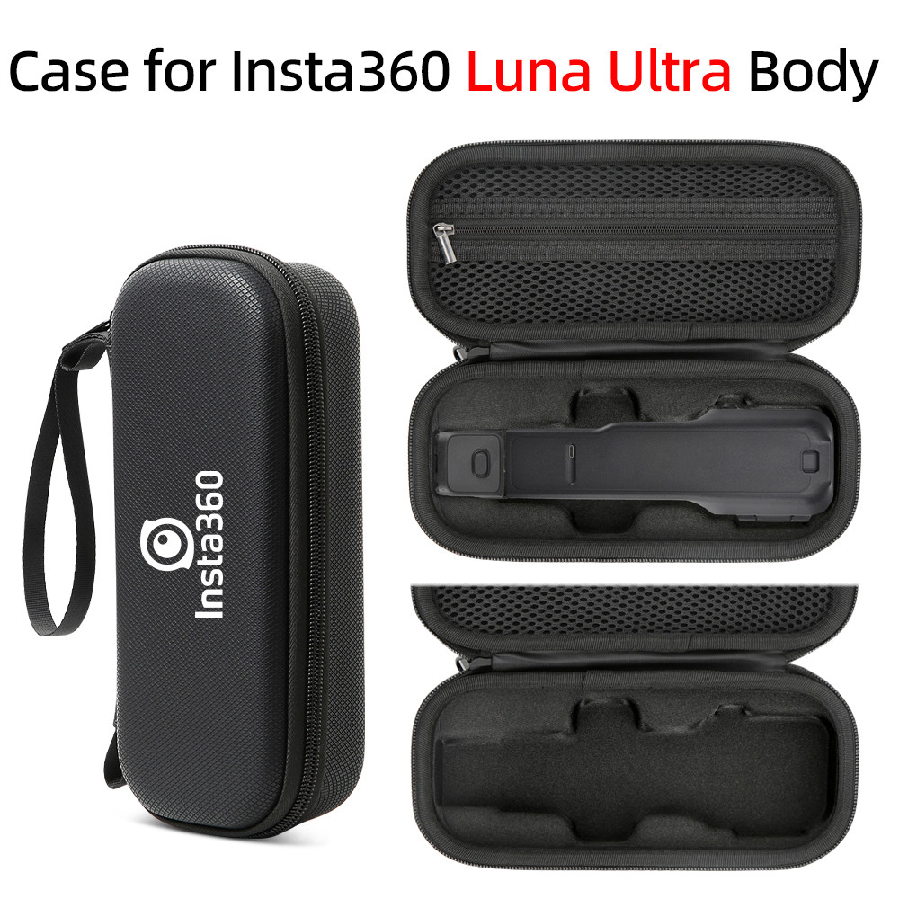 เหมาะสําหรับ Insta360 Luna Ultra กระเป๋าเก็บของเดี่ยว, กล่องป้องกันกระเป๋าถือ PU กล้อง Luna Ultra PTZ