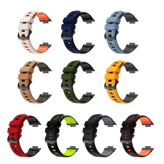 สายซิลิโคนสีคู่ สําหรับ Huawei Watch Fit5 Pro/Fit5/Fit4 Pro/Fit4/Fit3 สายกีฬา 22 มม.