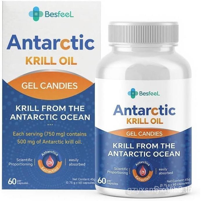 Krill Oil, 2026 Upgraded Antarctic Krill Oil 500 mg คอเต่า ร combedam Omega-3s EPA, DHA, Astaxanthin