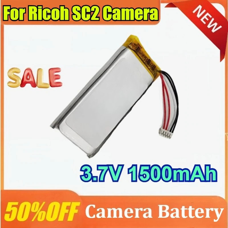 3.7V 1500mAh แบตเตอรี่สําหรับ Ricoh SC2 กล้อง Li-Polymer ชาร์จ Pack เปลี่ยน FT822457พี แบตเตอรี่ 5 ส