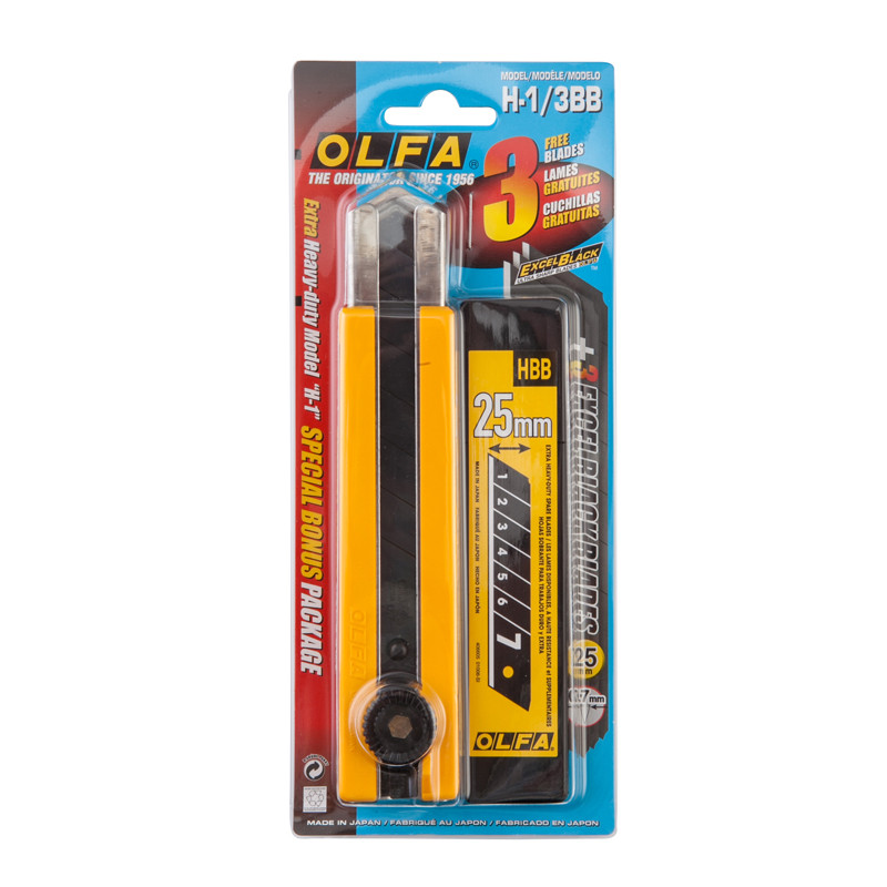 Olfa มีดคัตเตอร์ รุ่น H-1 สีเหลือง