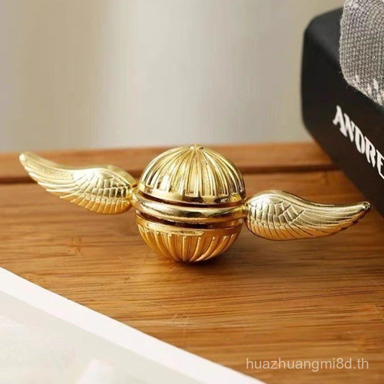 Finger Spinner EDC โลหะ Decompression Fidget Spinner Angel Wings Cupid Harry Potter Golden Flying Th
