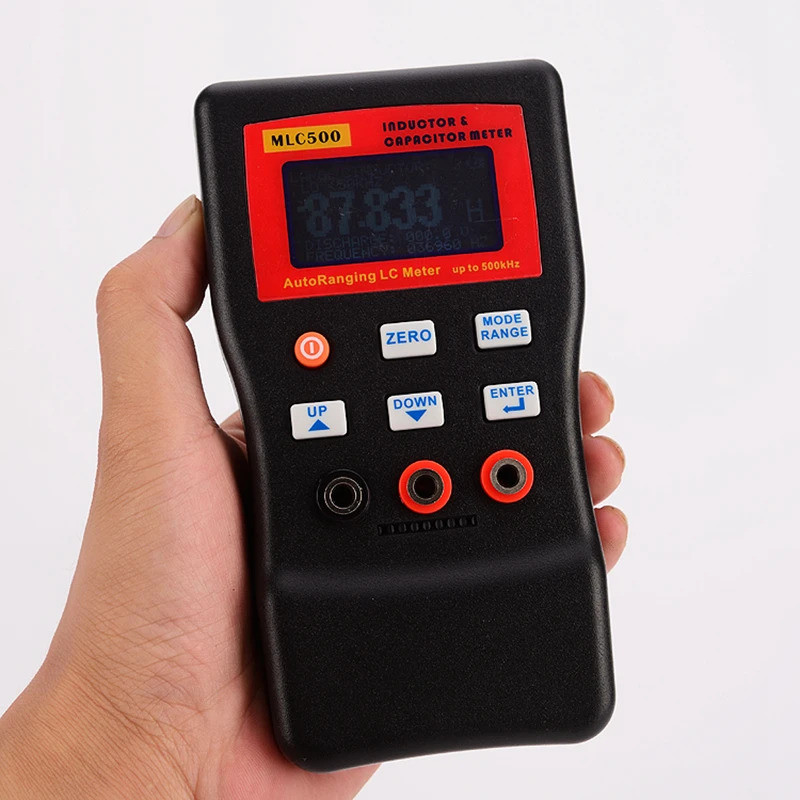 ความแม่นยําสูงดิจิตอล Capacitance Induction Meter Auto-ranging Component Tester 500KH LC RC Oscilati