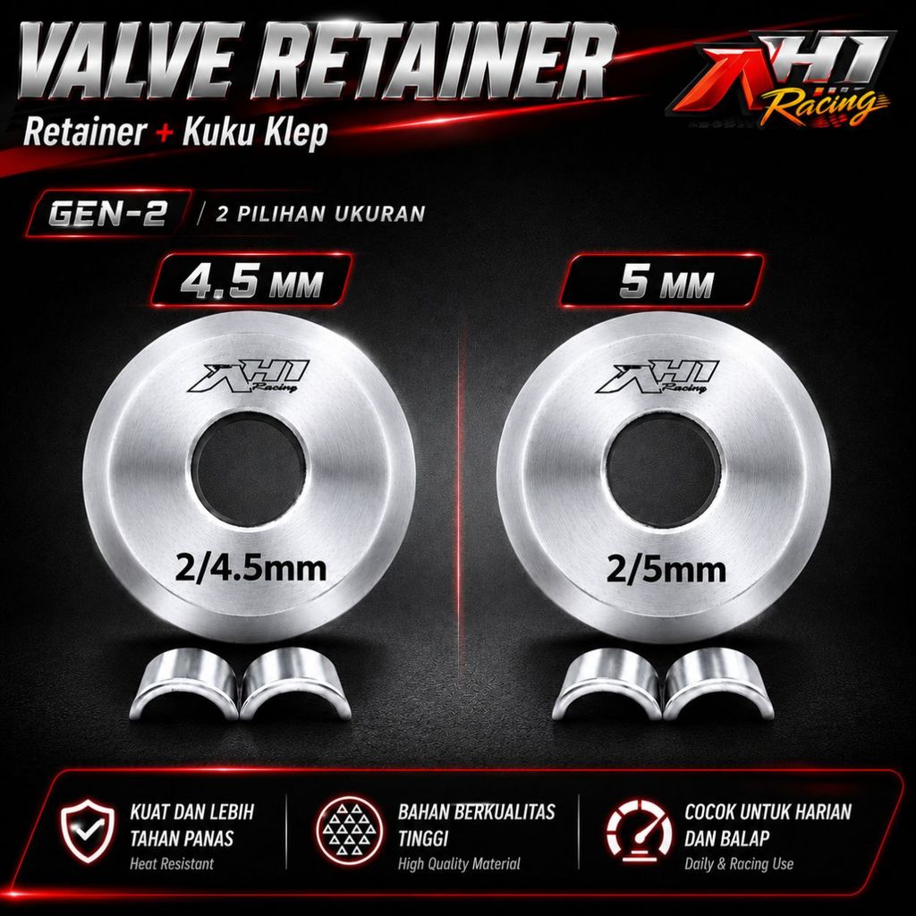 Valve Nail Retainer 4.5 5 มม. อัตโนมัติ Bebek Mio Beat Vega Jupiter Scoopy Supra Etc AH1 Racing