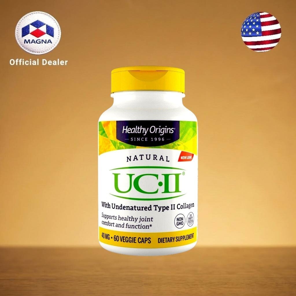 เฮลท์ตี้ ออริจินส์ ยูซีทู คอลลาเจน 40 mg x 60 เม็ด Healthy Origins UC II UC2 คอลลาเจนไทพ์ทู /กินร่วมกับ แคลเซี่ยม กลู...