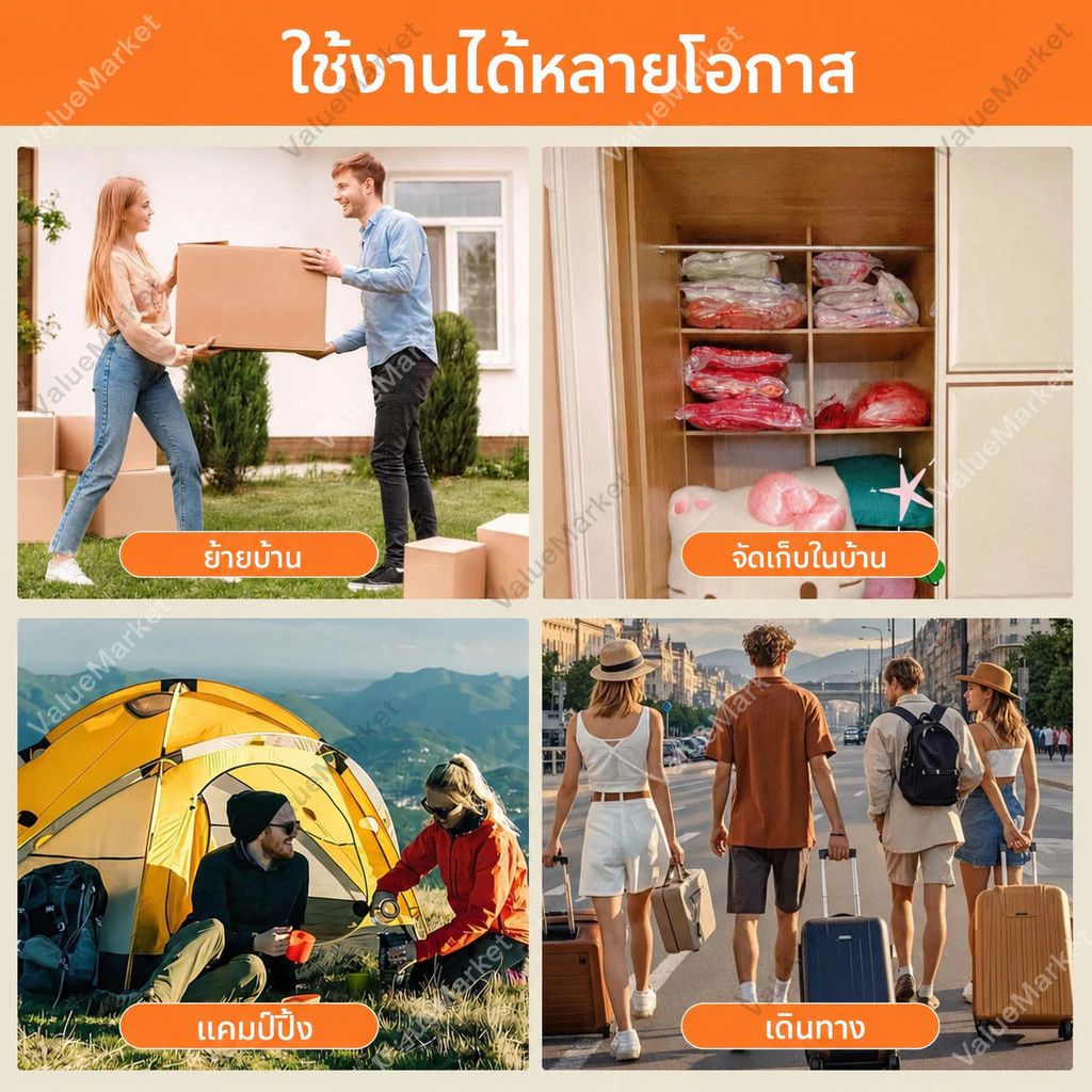 ชุดถุงเก็บเดินทางแบบใช้ซ้ําได้พร้อมปั๊มไร้สายถุงประหยัดพื้นที่แบบพกพาสําหรับการเดินทาง&บ้านซีลบรรจุบีบอัดสูญญากาศเสื้อผ้าผ้าห่มบ้านมูลค่าเก็บฤดู thumbnail 10