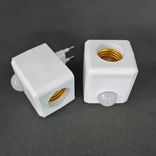 B&A AC110-240V ติดผนัง LED มนุษย์เซ็นเซอร์อินฟราเรดผู้ถือโคมไฟอัจฉริยะ Delay E27 สกรูพอร์ตเซ็นเซอร์โคมไฟหัวอะแดปเตอร์ {th}