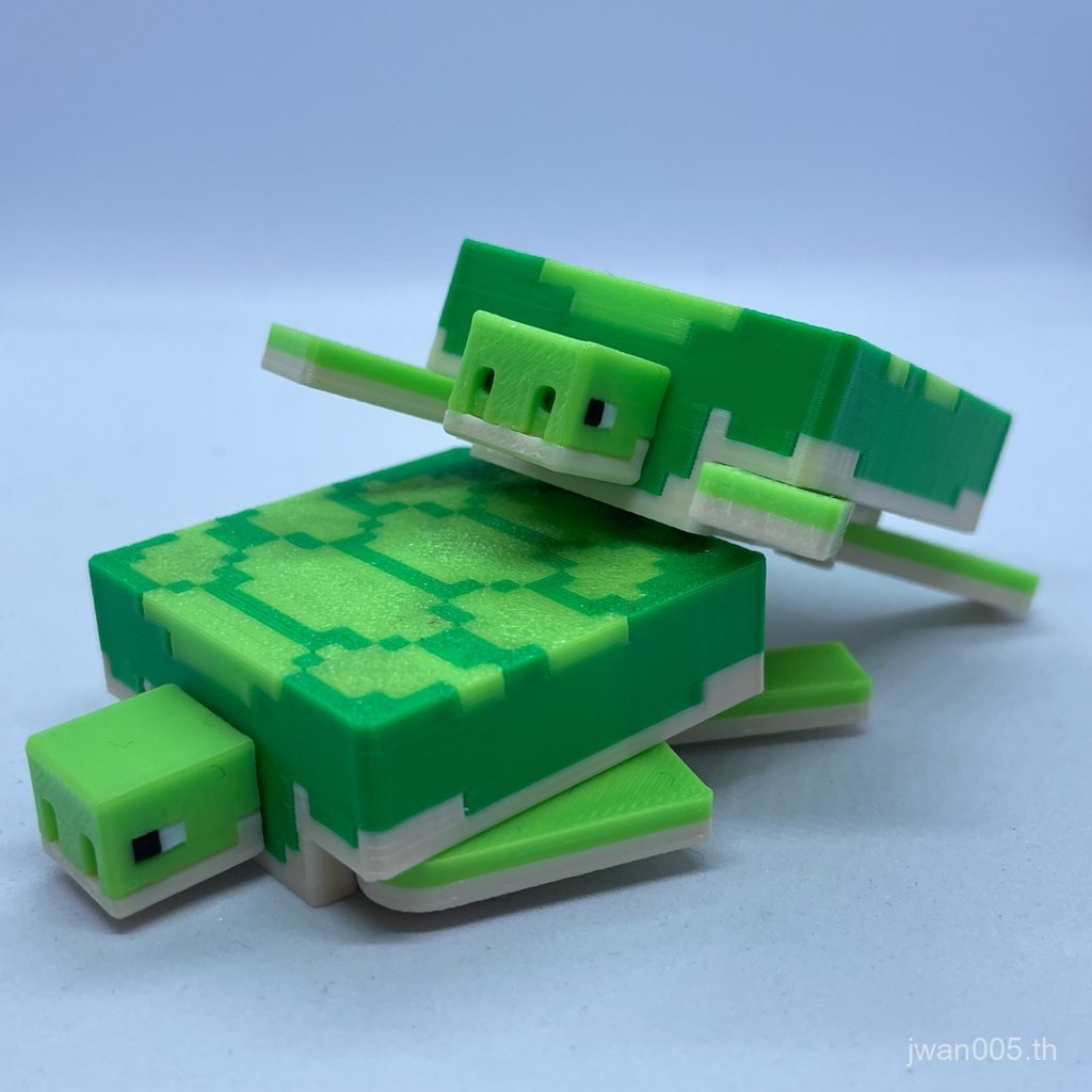 Minecraft Sea Turtle Turtle ตุ๊กตา Joint Movable 3D การพิมพ์เกม Merchanting Hand-Made ตารางตกแต่งของ