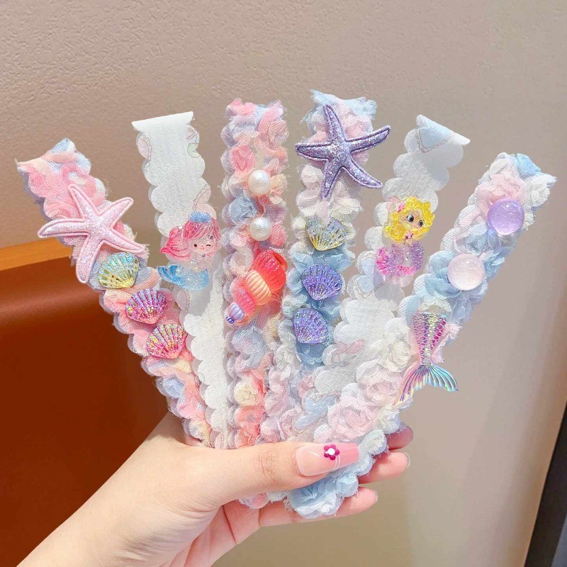 ดอกไม้น่ารักเมจิกผมโพสต์แถบคาดศีรษะเด็ก ตีนตุ๊กแก ผมหักจบสิ่งประดิษฐ์เรียบสติกเกอร์อุปกรณ์ผม