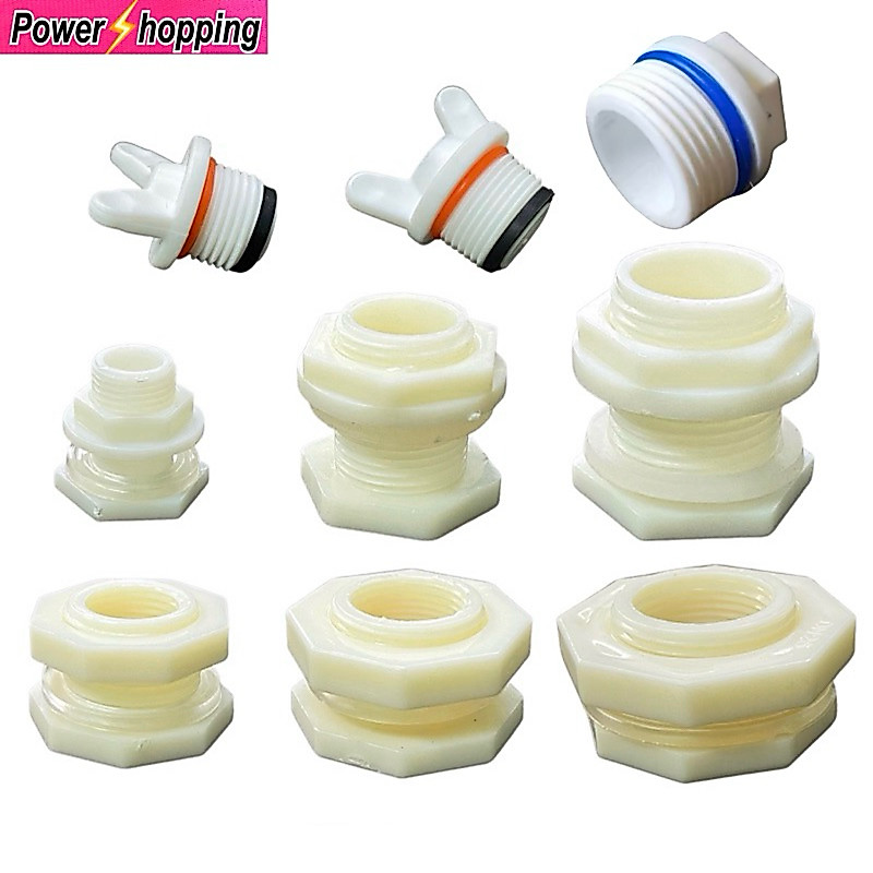 Power shopping ข้อต่อแท้งค์น้ำพลาสติกABS สีขาว/ข้อต่อถังเก็บน้ำ4หุน 6หุน
