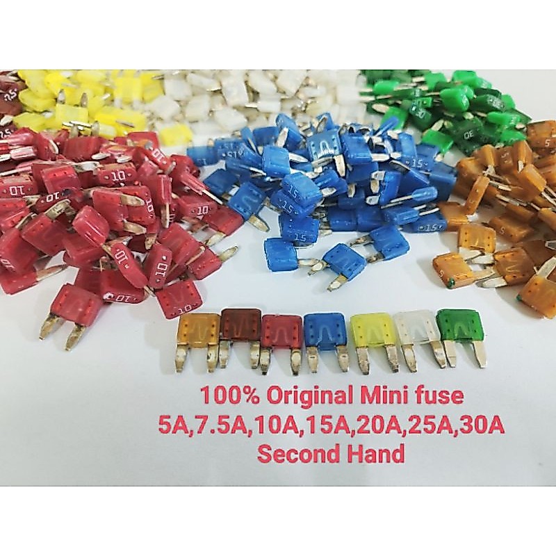 50PC ฟรี 5PC รถฟิวส์ Mini 5A 7.5A 10A 15A 20A 25A 30A Mini ใบมีดฟิวส์สําหรับรถยนต์ฟิวส์อัตโนมัติ