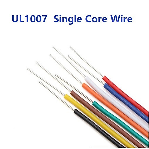 Ul1007 สายเคเบิลทองแดง PVC 14AWG 16AWG 18AWG 20AWG 22AWG 24AWG 26AWG 10 เมตร