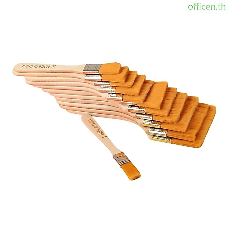 Cen 12 ชิ้นสีเหลืองผม Board ชุดแปรง BBQ Basting แปรงสีอะคริลิคแปรงทําความสะอาดไนลอนสําหรับ Craft Painti