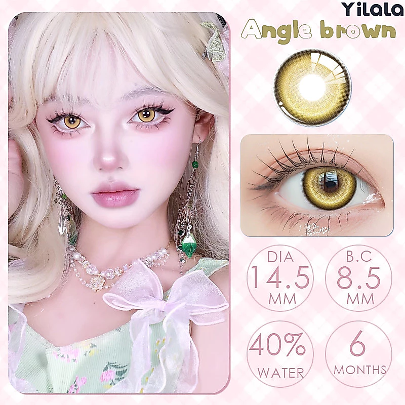 คอนแทคเลนส์ (ขนาดมินิ) 💖Yilala 💖 อมน้ำ40% แว่นสายตาสั้น คอนแทคเลนส์สี Cosplay