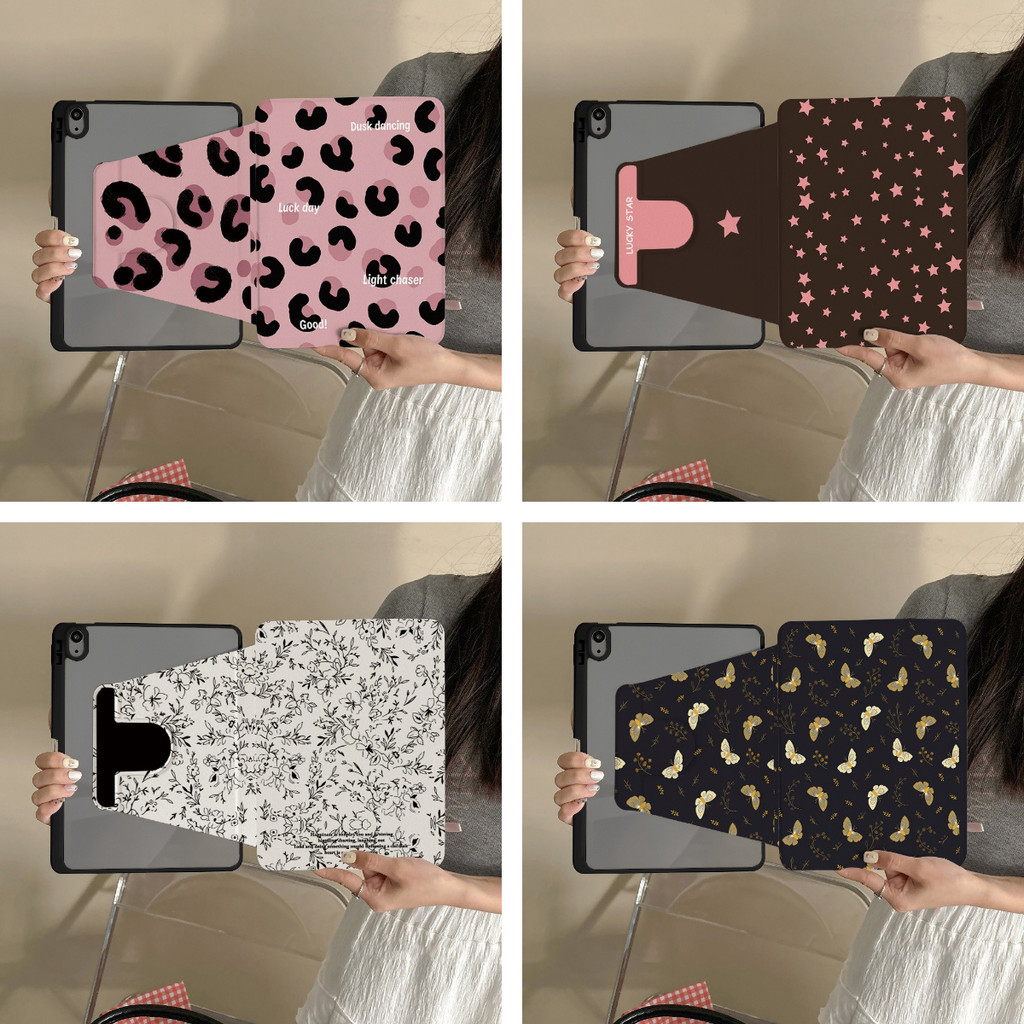 เคสแท็บเล็ตหมุนได้ 360° พร้อมช่องใส่ปากกาและขาตั้งในตัว กันกระแทก สำหรับ Samsung Tab A9/A9+/A11/S9/S9 FE/S10 FE