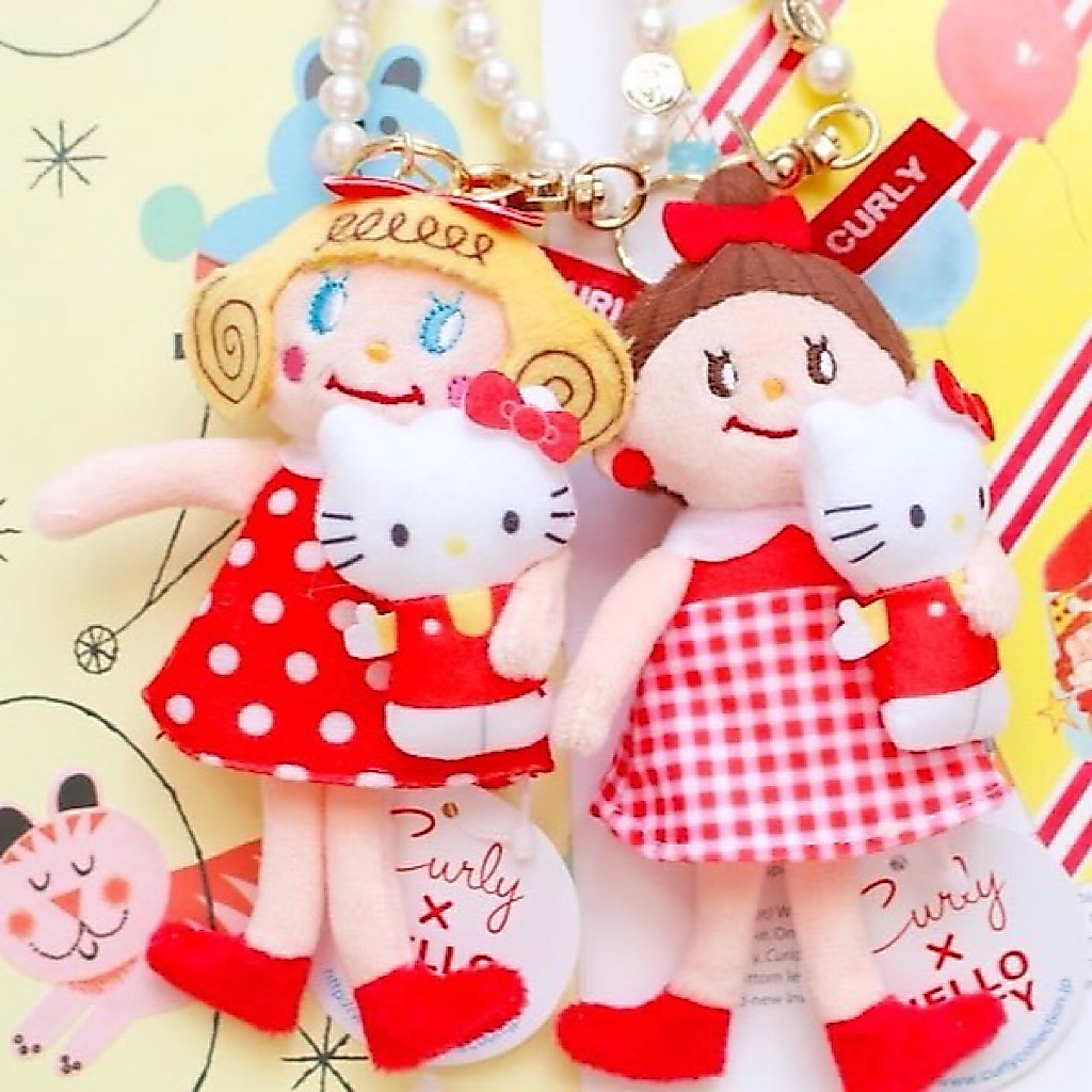 พร้อมส่ง ของแท้ ใช้โค้ดลดได้ curly x hellokitty พวง Curly collection X Hello Kitty CurlyCollection