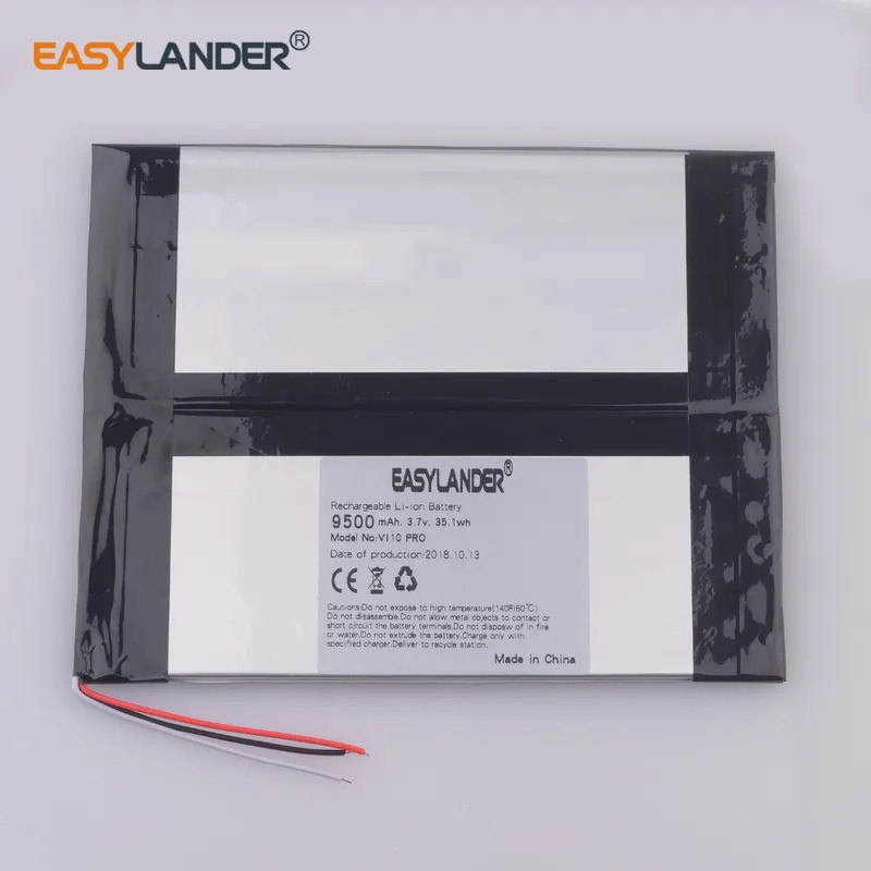 Easylander 3.7V 9500mAh Polymer Li-ion แบตเตอรี่สําหรับแท็บเล็ต 10.1 นิ้ว CHUWEI VI10 PRO VI10 แบตเต