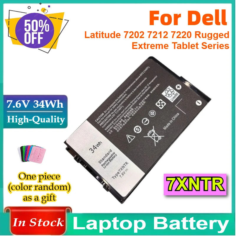 7.6V 34Wh 7XNTR J7HTX แบตเตอรี่แล็ปท็อปสําหรับ Dell Latitude 7202 7212 7220 02JT7D 2JT7D FH8RW J82G5
