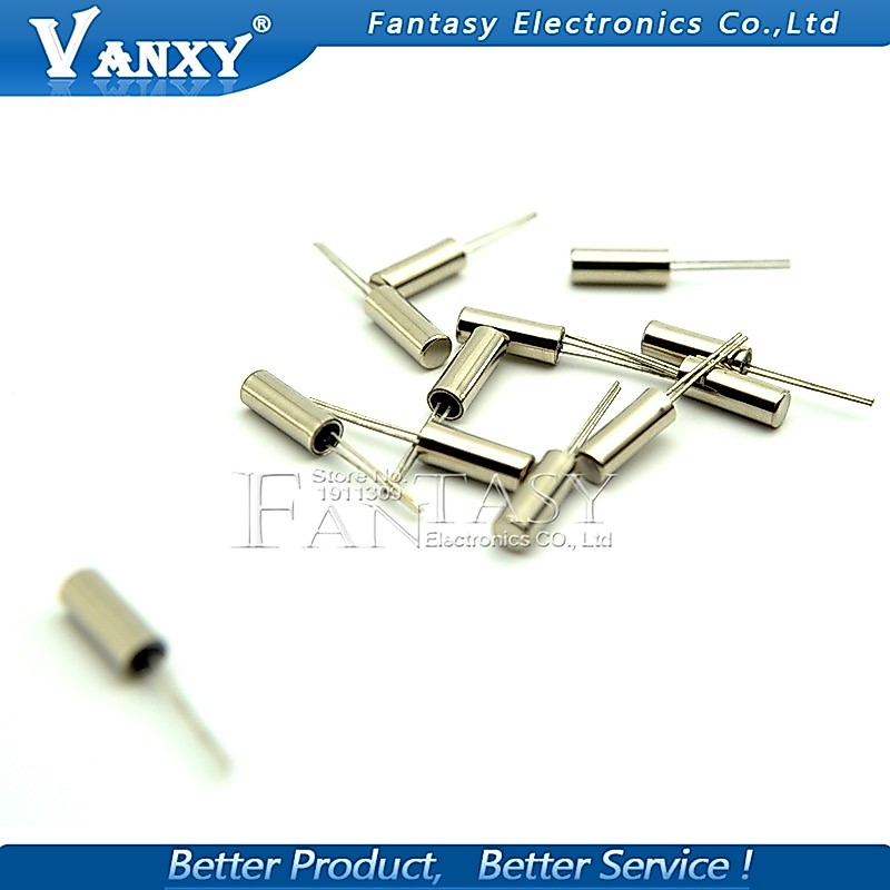 20 ชิ้น 32.768KHz ข้อผิดพลาด 20ppm 3*8 32.768K 12.5pF กระบอกควอตซ์ resonator