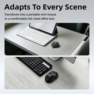 GOOJODOQ Split Mouse Bluetooth 5.2 และ 2.4GHz การเชื่อมต่อไร้สาย 3 สปีด DPI ที่ปรับได้ Fast Desktop Access