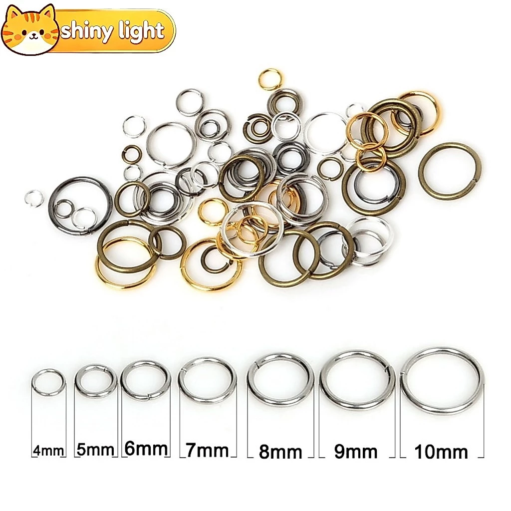 แหวนเปิดสีเงิน 3-10 มม. สำหรับ DIY พวงกุญแจ จี้ สร้อยคอ สร้อยข้อมือ ต่างหู งานแฮนด์เมด