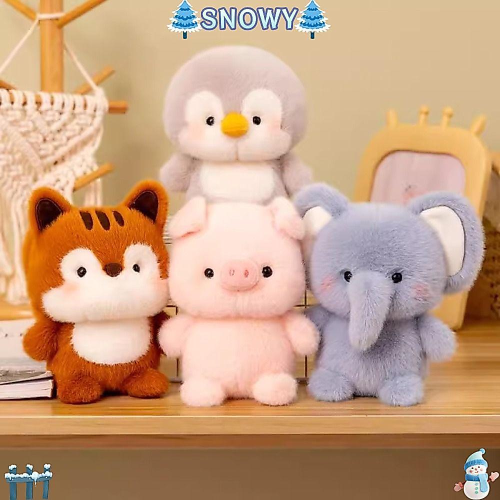 SNOWY ตุ๊กตา Companion, หมีช้างตุ๊กตาสัตว์หมอน, Kawaii 16 ซม.ตุ๊กตาสัตว์นุ่มสุดของเล่น Sleeping ของขวัญ