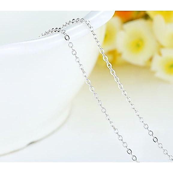 SILver สร้อยคอ S925 ทองคําขาว O-Shaped SILver AA404
