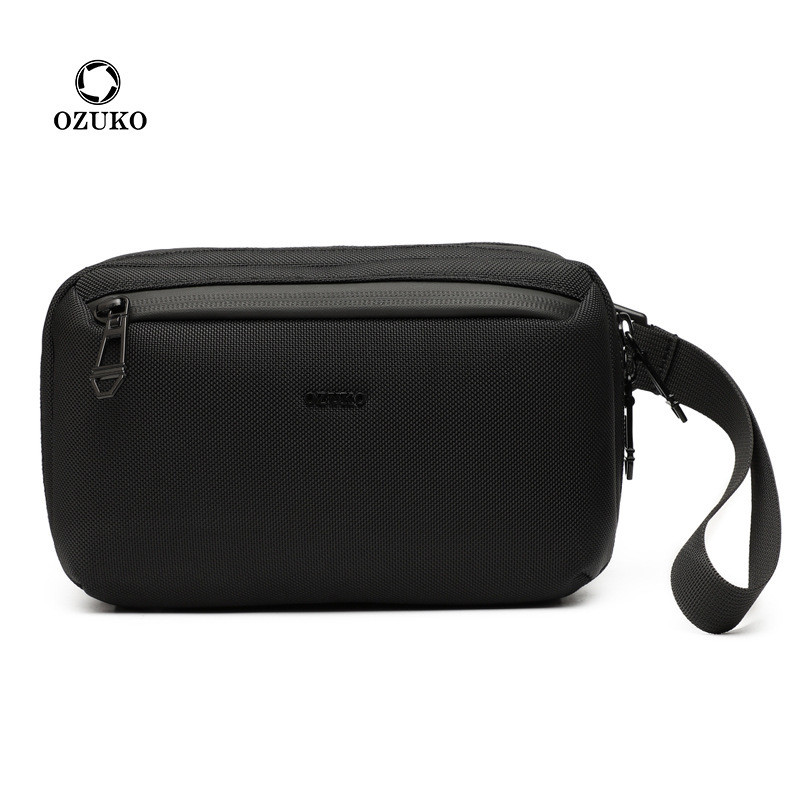 OZUKO Mens Clutch Multifunctional Commuter Messenger Bag Simple Waterproof Multi-Partition Digital S