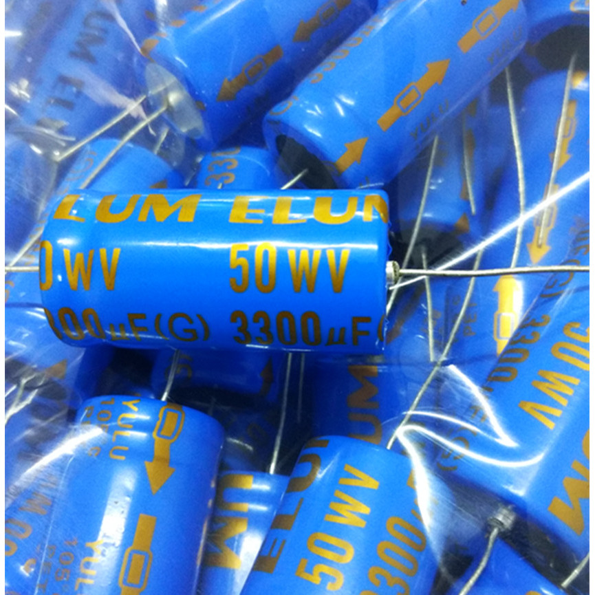50V3300UF 3300UF50V ยี่ห้อใหม่เครื่องขยายเสียงเสียง Axial แนวนอน Capacitor 22 * 40