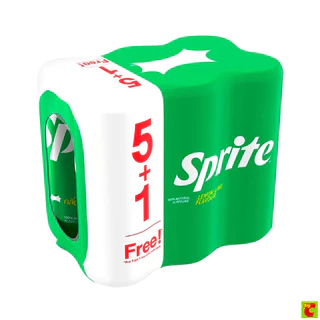 สไปรท์ น้ำอัดลม กลิ่นเลม่อน-ไลม์ 325 มล. x 5+1 ชิ้น
