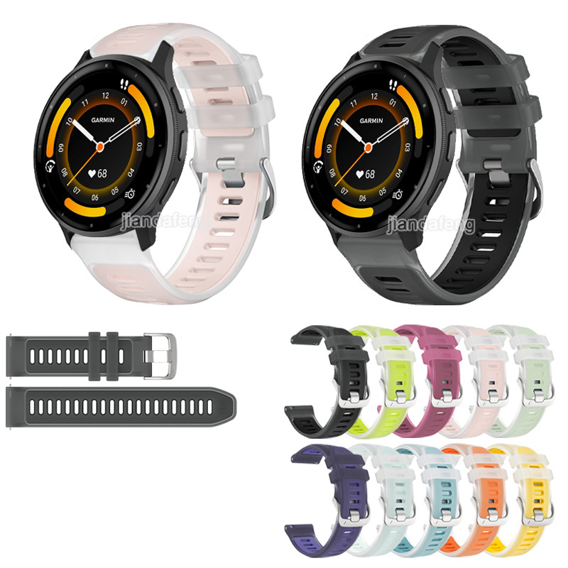 สายรัดซิลิโคนเยลลี่โปร่งแสงสําหรับ Garmin Venu 4 3 45 มม. 3s 41 มม. 2plus Vivoactive 6 5 4