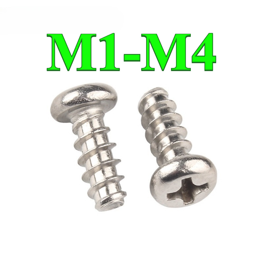 304 สแตนเลสสตีลหัวกลมแบนหาง Self-Tipping (PB) M1-M4 (PW-ZZ-TH)