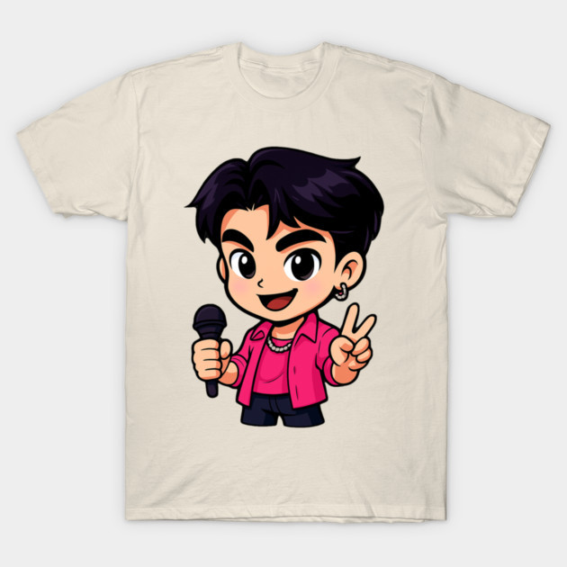 เสื้อยืด Vintage Kpop Demon Hunter - Super Cute Chibi Version of JINU Saja, Kpop Idol Fans T-Shirt