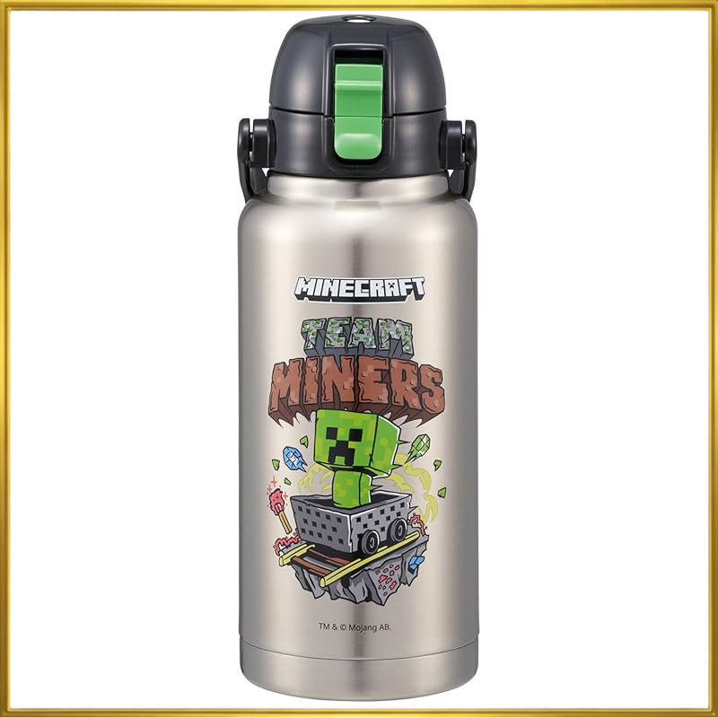 Skater stainless steel water bottle 600ml lightweight Minecraft for boys保冷専用 STCH6-A
