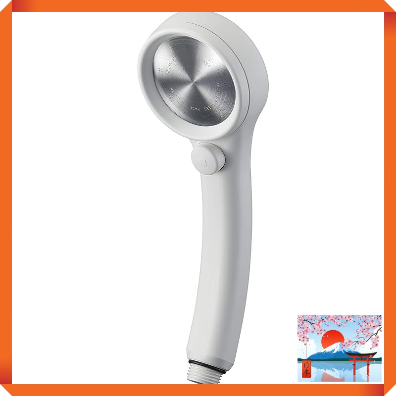 SANEI Showerhead Rainy with Handheld Stop, 50% Water Saving Rate, Fine Water Flow, Power Boost, Stai