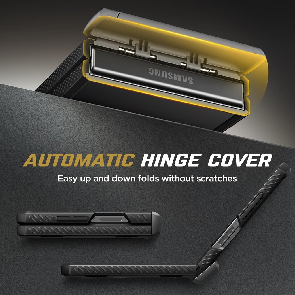 ตันเกต 360° Spin Magnetic Stand สําหรับ Z Flip 7 Case พร้อมตัวป้องกันหน้าจอความเป็นส่วนตัว[Anti Spy] เคส Samsung Galaxy Z Flip 7 กันกระแทกทั้งตัวพร้อมบานพับ,สีดํา - รูปที่ 3