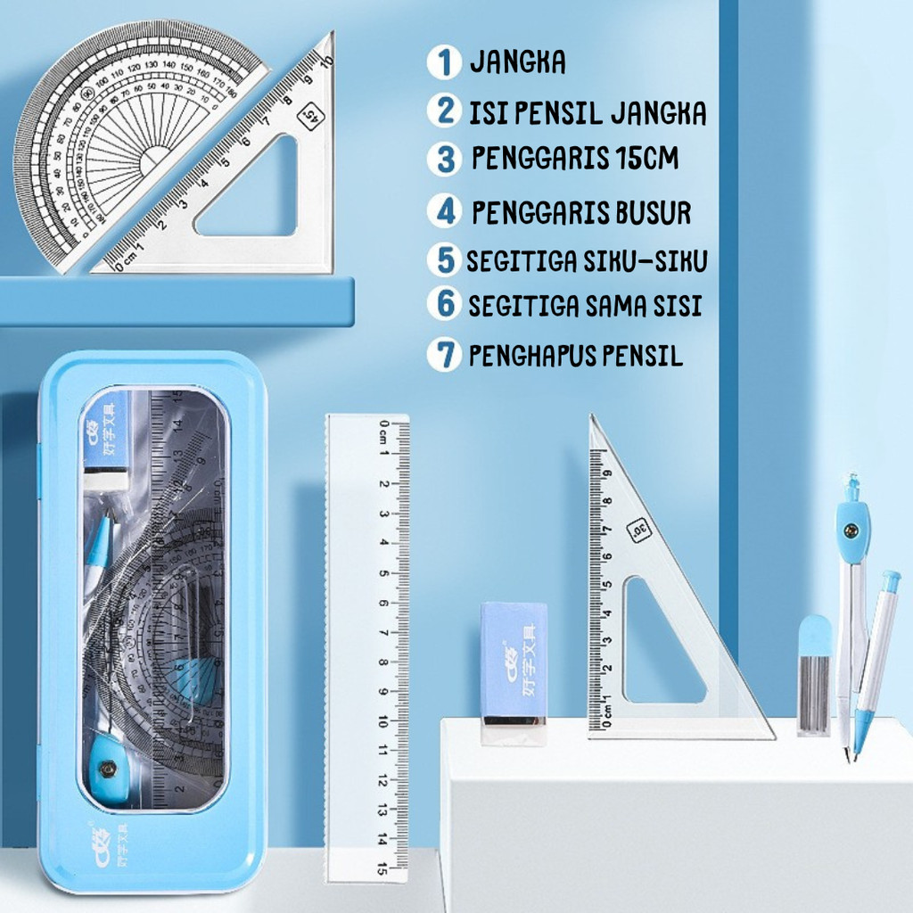 [WHOLESALE ATK] FREE STORAGE CASE INCLUDES / 7-IN-1 MULTIPURPOSE RULER / 7-IN-1 MULTIFUNCTIONAL RULE